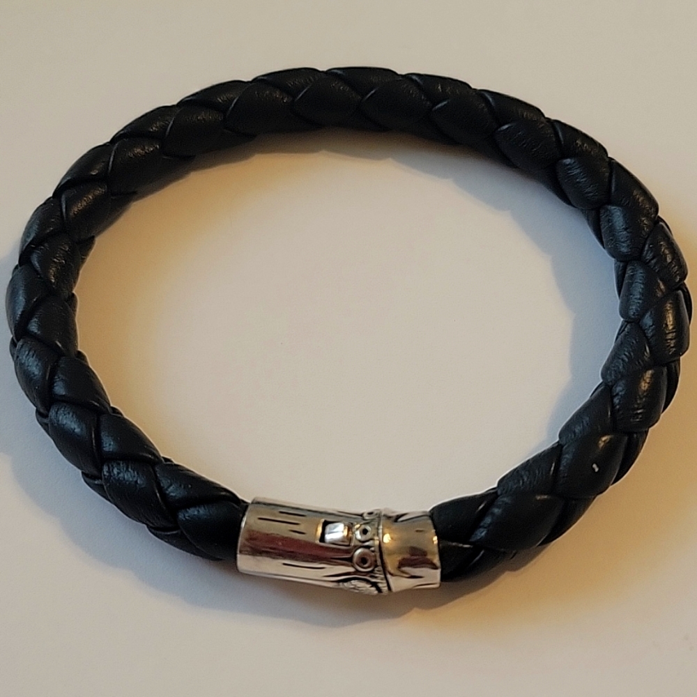 John Hardy leather and silver 925